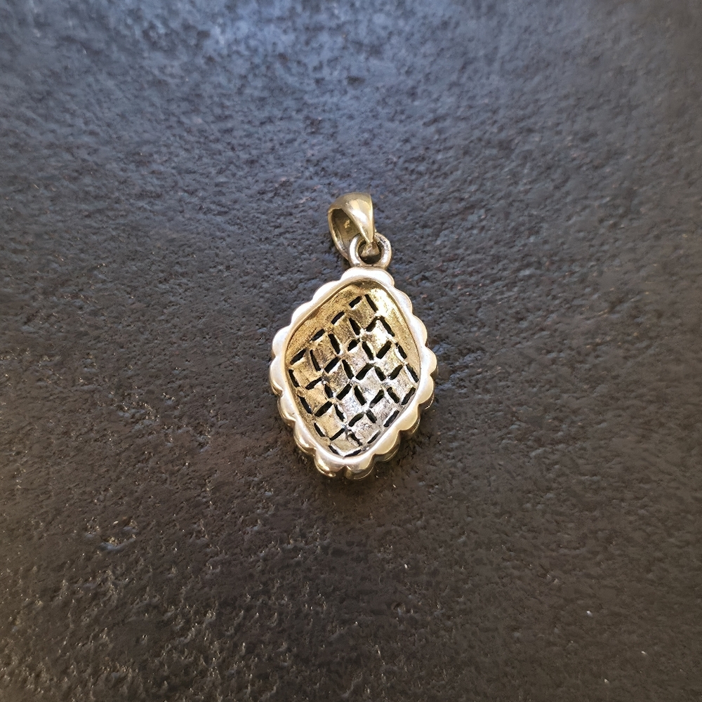 Vintage Art Deco Style Marcasite Sterling Silver Pendant - Picture 3 of 4